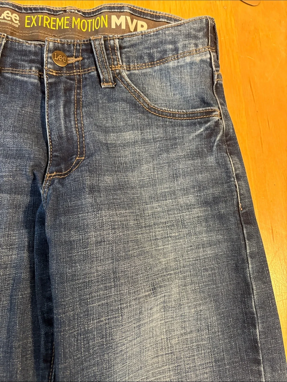 Lee ~ Extreme Motion MVP Boys Relaxed Fit Jeans in Dark Blue Wash